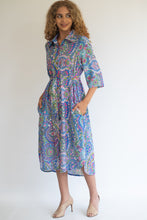 Load image into Gallery viewer, Riley shirt dress - paisley blue