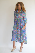 Load image into Gallery viewer, Riley shirt dress - paisley blue