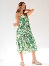 Load image into Gallery viewer, Greenery pleated dress