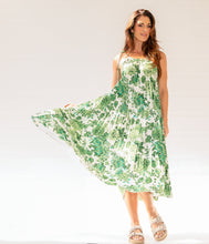 Load image into Gallery viewer, Greenery pleated dress
