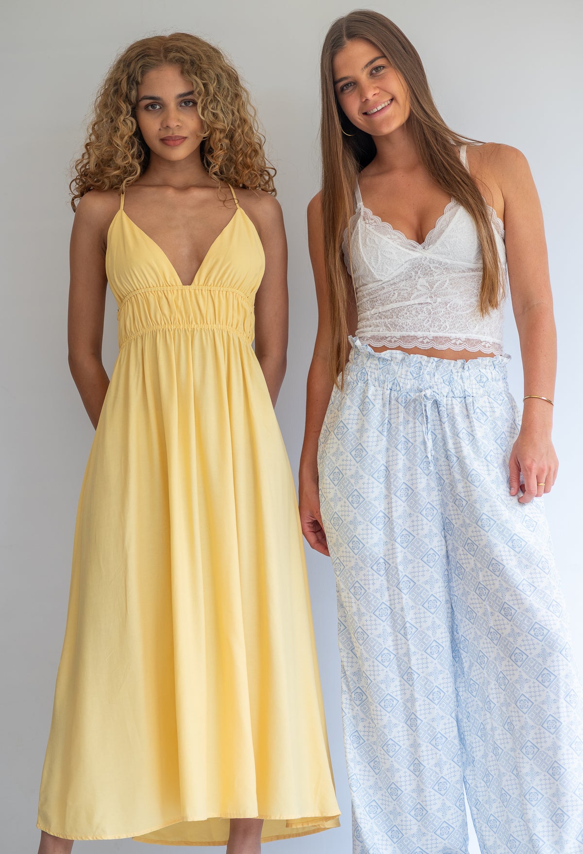 Lemon strappy dress