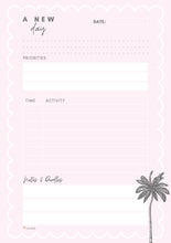 Load image into Gallery viewer, Daily planner pink palm A5
