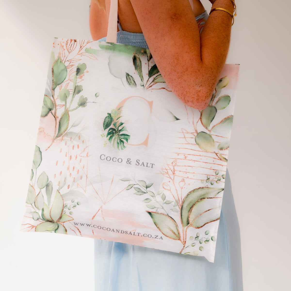 Coco & Salt watercolour tote bag
