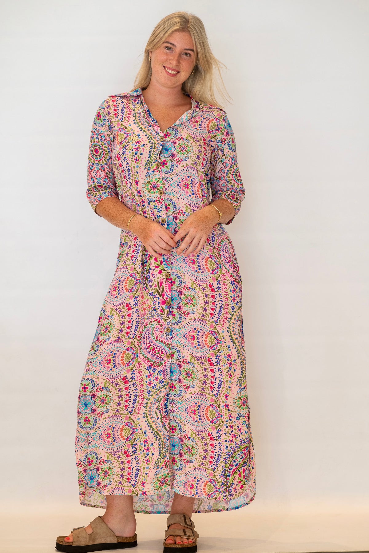 Ella dress - paisley pink