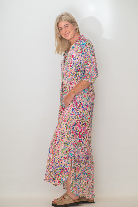 Ella dress - paisley pink