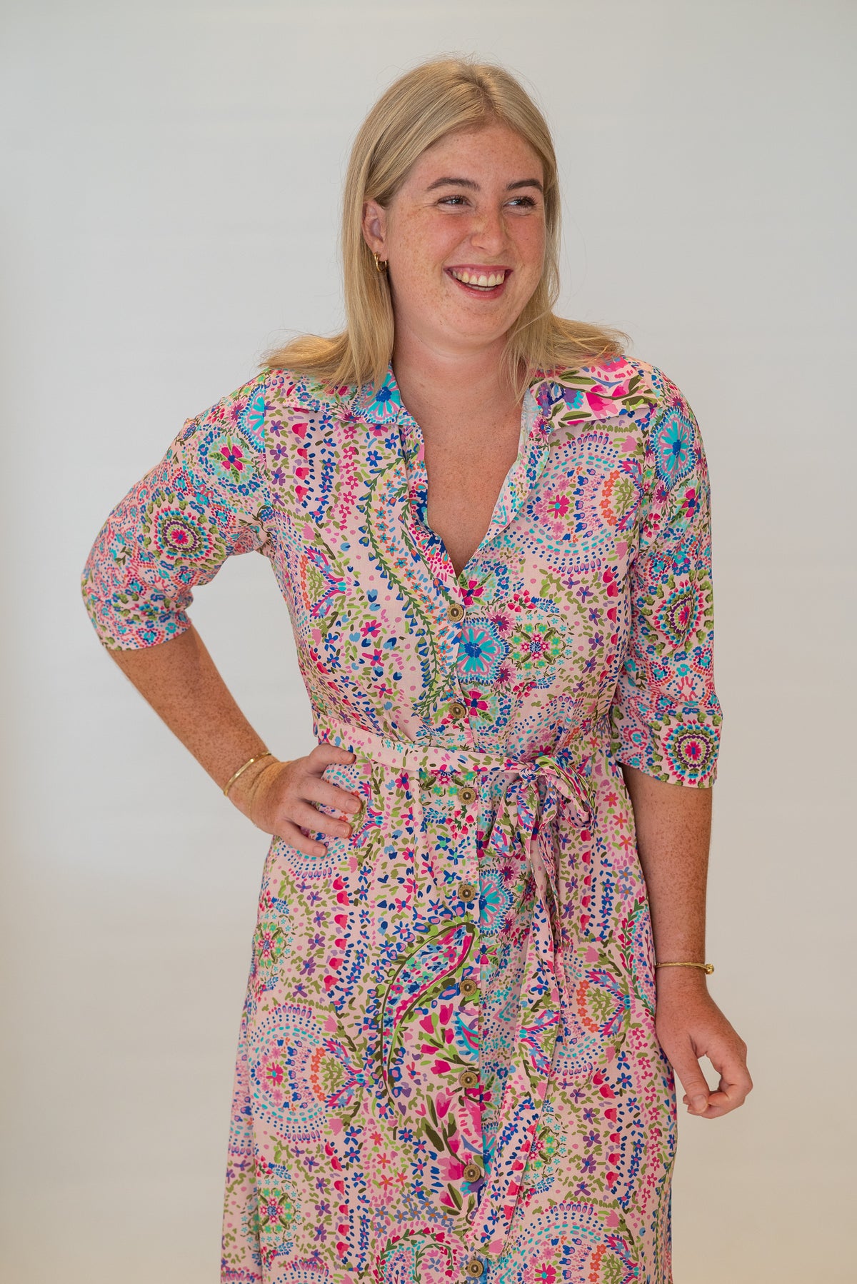 Ella dress - paisley pink