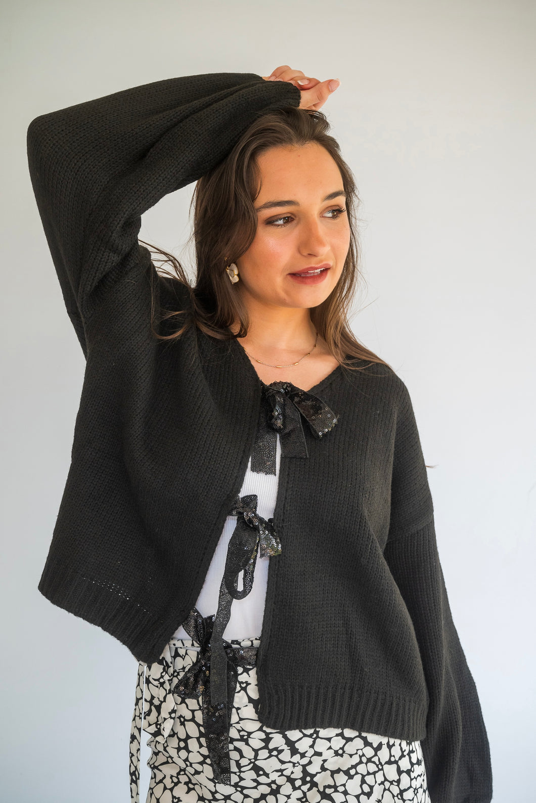 Hannah sequin bow jersey
