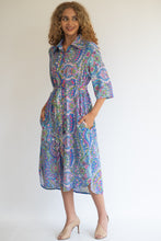 Load image into Gallery viewer, Riley shirt dress - paisley blue

