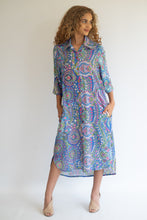 Load image into Gallery viewer, Riley shirt dress - paisley blue
