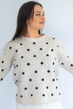Load image into Gallery viewer, Coco dot cardigan - light stone/grey
