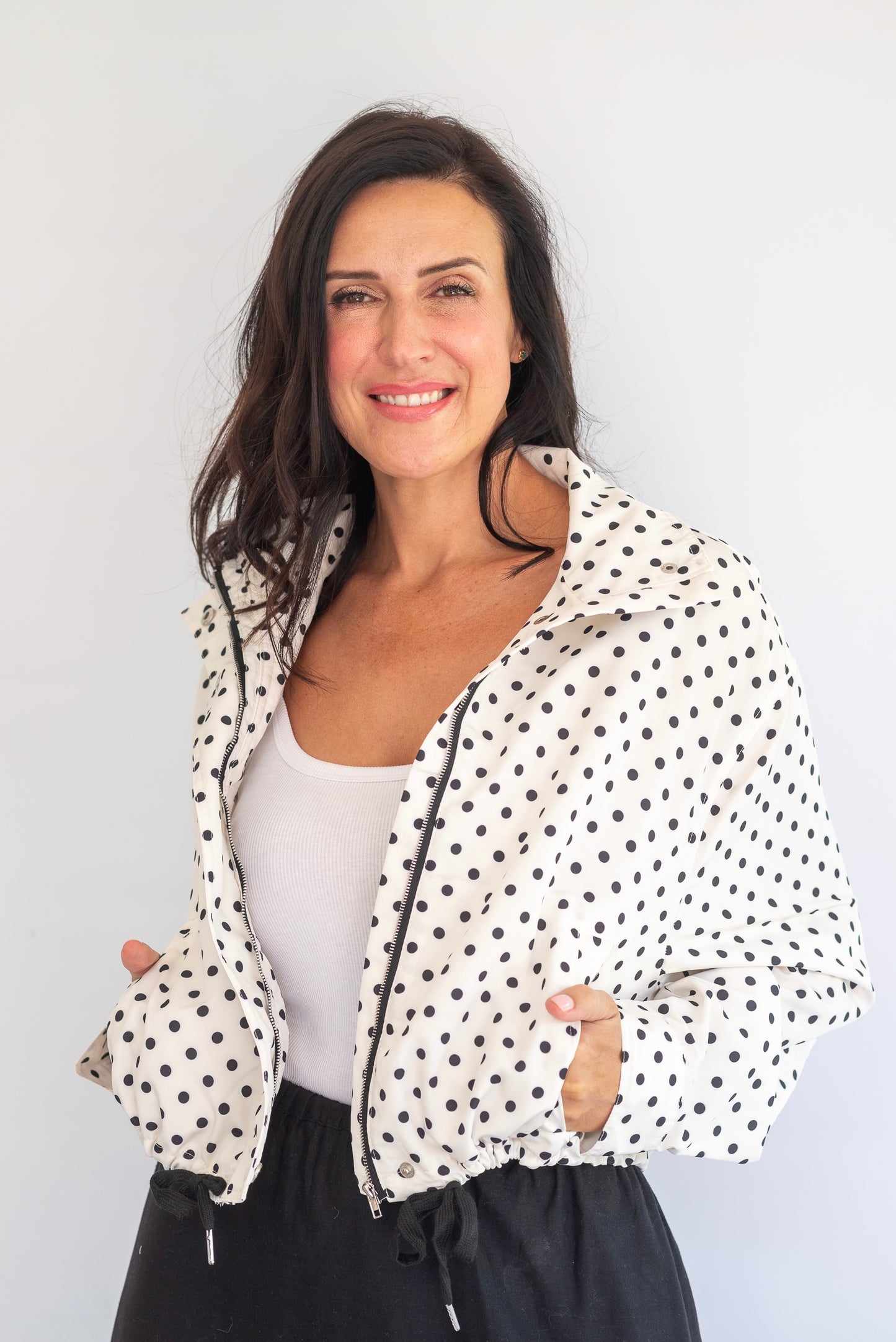 Ella rain jacket - polka