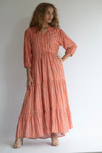 Load image into Gallery viewer, Arya dress - terracotta vines
