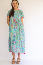 Load image into Gallery viewer, Luna dress - turquoise paisley
