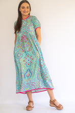 Load image into Gallery viewer, Luna dress - turquoise paisley
