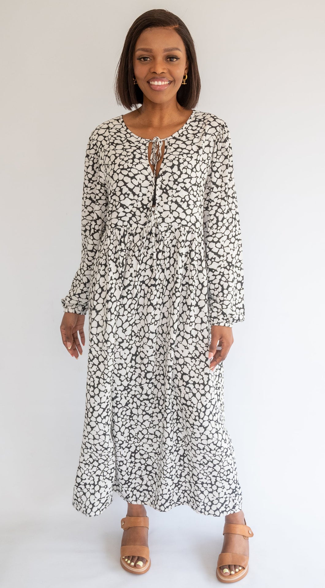 Tunic dress - Ditsy black