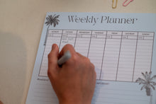 Load image into Gallery viewer, Weekly planner azure palm
