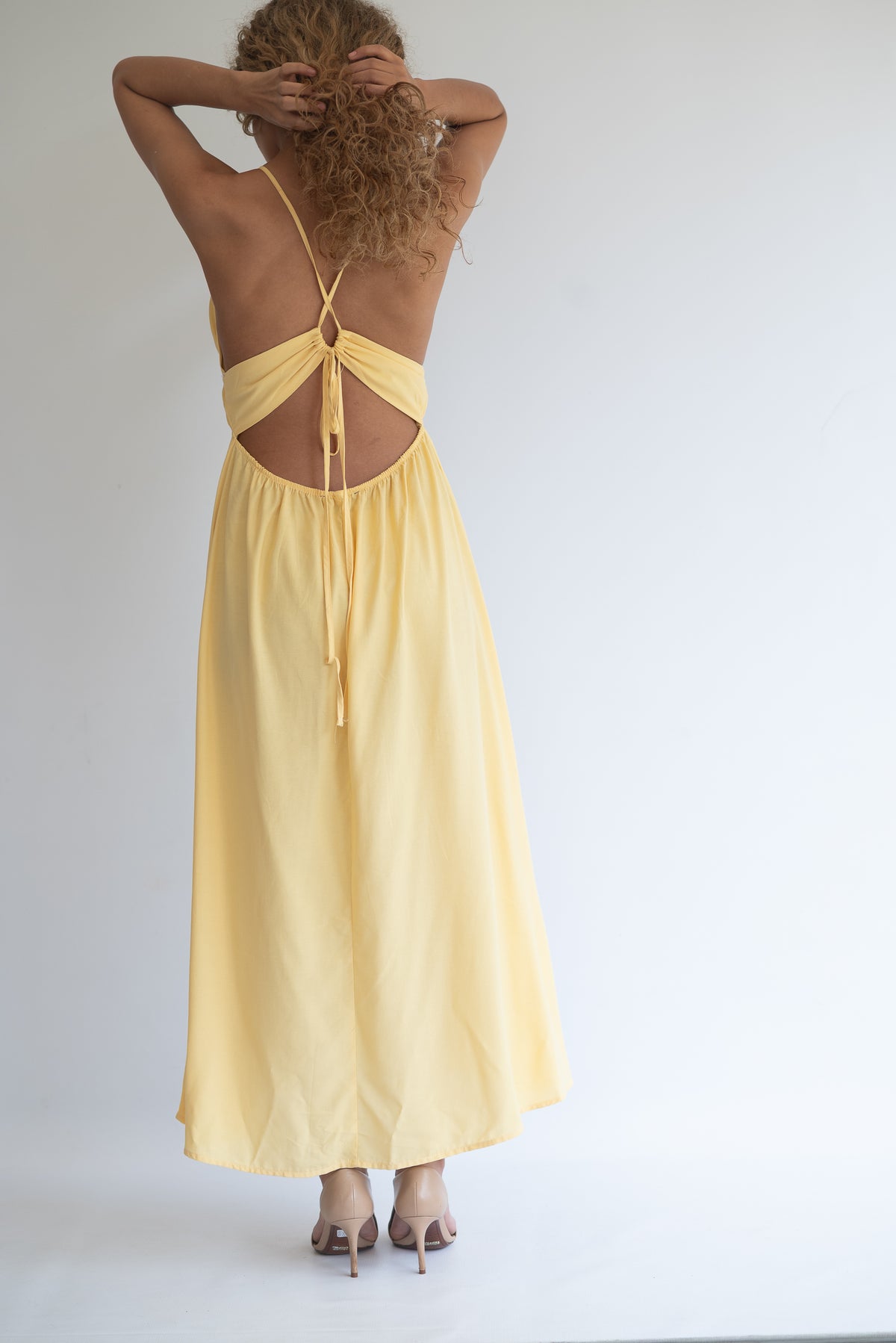 Lemon strappy dress