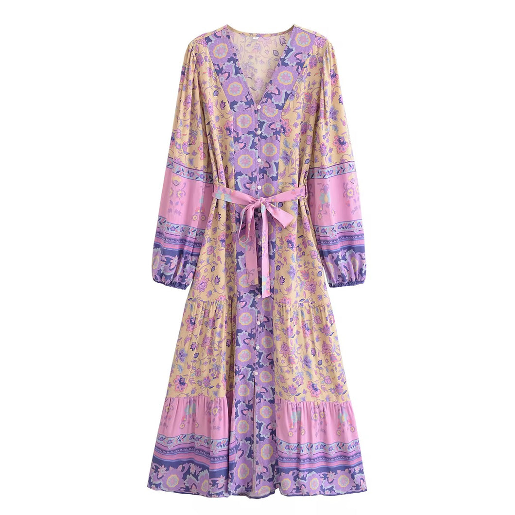 Indigo boho dress