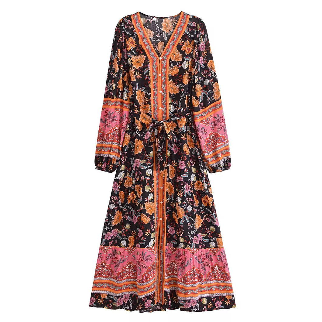 August boho dress