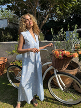 Load image into Gallery viewer, Ava dress - sky blue palm
