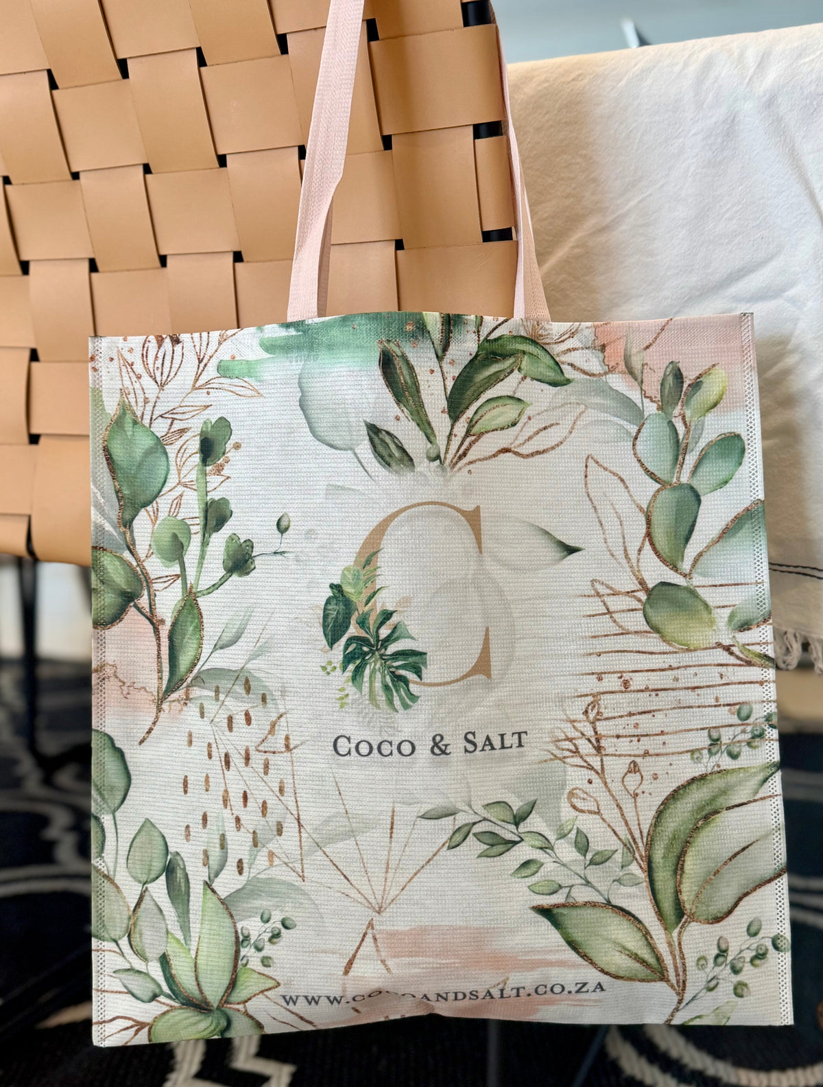 Coco & Salt watercolour tote bag