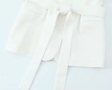 Load image into Gallery viewer, White sleeveless blazer
