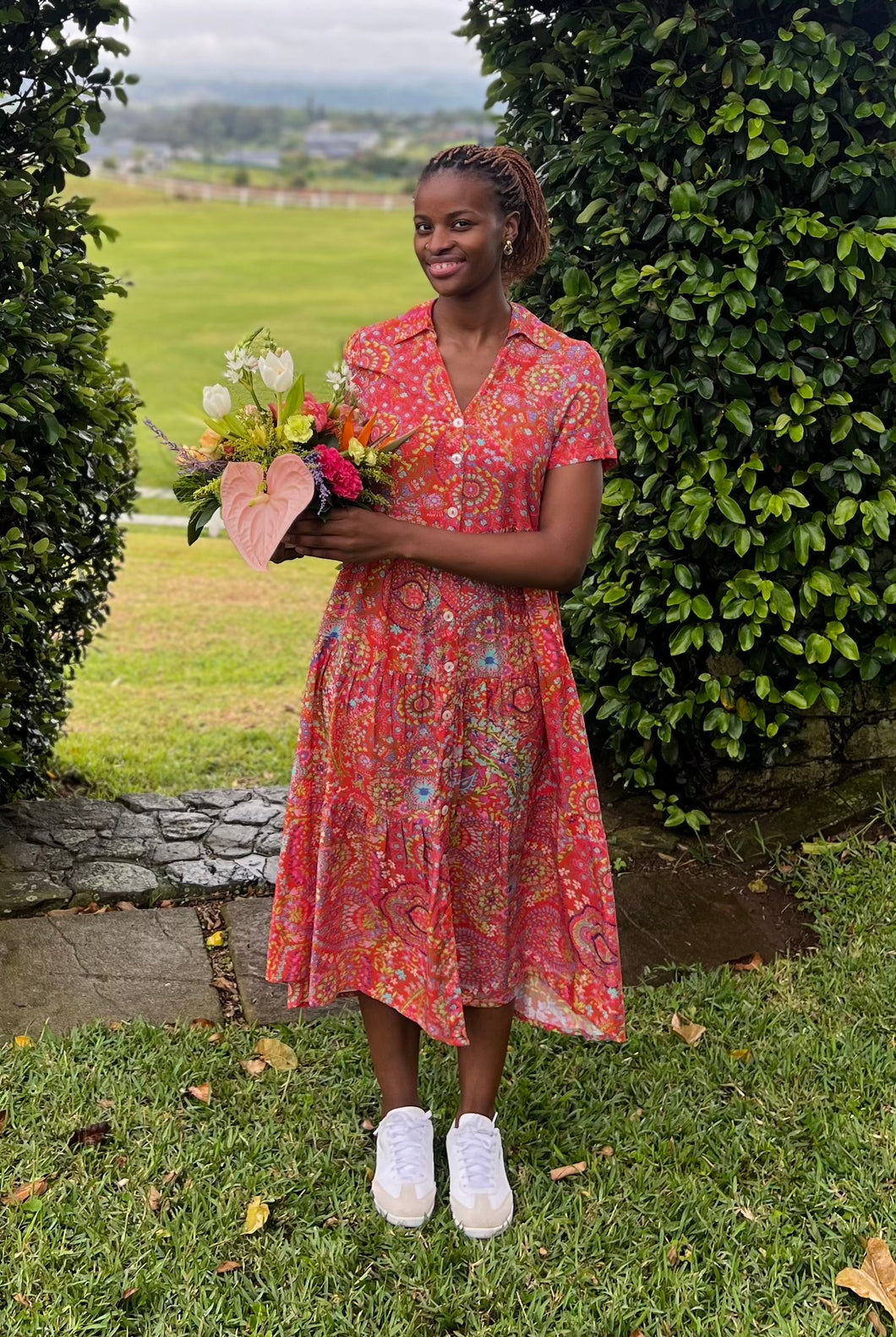 Candy dress - red paisley