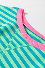 Load image into Gallery viewer, Blue lagoon striped top
