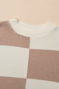 Checkered cardigan