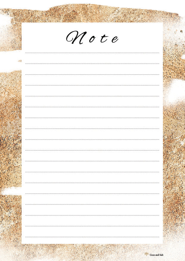 Notepad gold brush