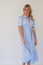 Load image into Gallery viewer, Garden party pinstripe dress
