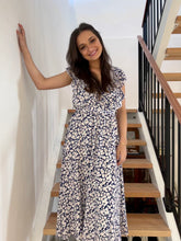 Load image into Gallery viewer, Anais wrap dress blue

